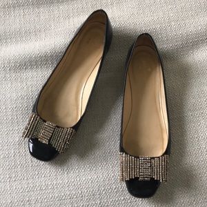 Kate Spade sparkle bow flats